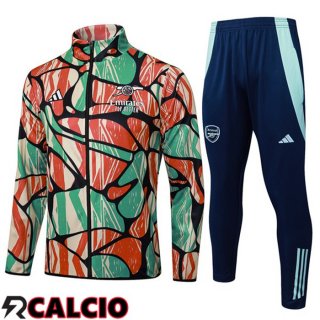 Insieme Tuta Calcio - Giacca Arsenal Rosso Verde 2025/2026