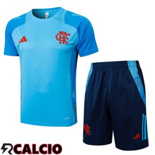 Insieme T Shirt Allenamento Flamengo + Pantaloncini Blu 2025/2026