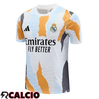 T Shirt Allenamento Real Madrid Bianco Giallo 2025/2026
