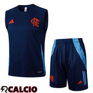 Canotta Allenamento Flamengo + Pantaloncini Blu Reale 2025/2026  Canotta Allenamento Flamengo + Pantaloncini Blu Reale 2025/2026