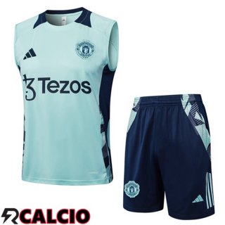 Canotta Allenamento Manchester United + Pantaloncini Verde 2025/2026