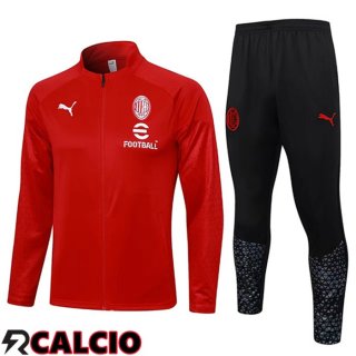 Insieme Tuta Calcio - Giacca AC Milan Rosso 2023/2024  Insieme Tuta Calcio - Giacca AC Milan Rosso 2023/2024