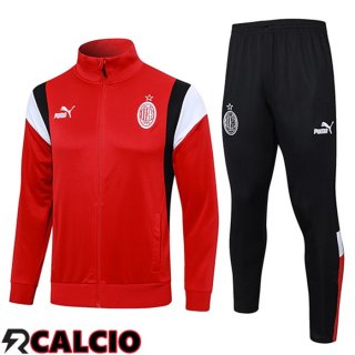 Insieme Tuta Calcio - Giacca AC Milan Rosso 2023/2024  Insieme Tuta Calcio - Giacca AC Milan Rosso 2023/2024