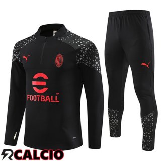 Insieme Tuta Calcio AC Milan Nero/Rosso 2023/2024  Insieme Tuta Calcio AC Milan Nero/Rosso 2023/2024