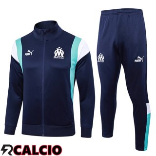 Insieme Tuta Calcio - Giacca Marsiglia Blu Navy 2023/2024  Insieme Tuta Calcio - Giacca Marsiglia Blu Navy 2023/2024