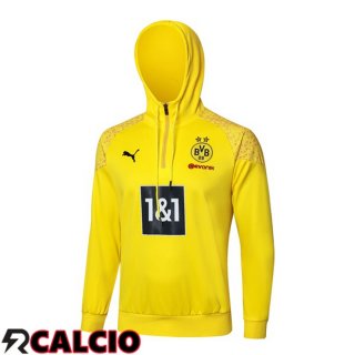 Felpa Cappuccio Dortmund BVB Giallo 2024/2025  Felpa Cappuccio Dortmund BVB Giallo 2024/2025