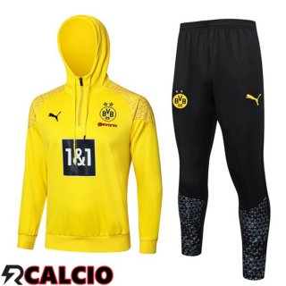 Tuta Calcio - Felpa Cappuccio Dortmund BVB Giallo 2024/2025