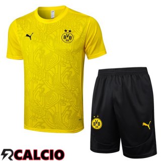 Insieme T Shirt Allenamento Dortmund BVB + Pantaloncini Giallo 2025/2026