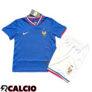 Maglie Calcio Equipe De Francia Bambino Prima Blu Versione Trapelata UEFA Euro 2024