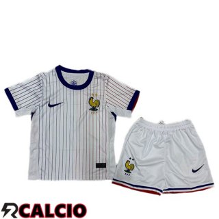 Maglie Calcio Equipe De Francia Bambino Seconda Bianco Versione Trapelata UEFA Euro 2024