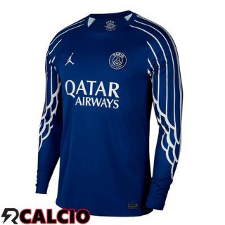 Quarto Maglia Paris PSG Manica Lunga Blu Reale 2024/2025  Quarto Maglia Paris PSG Manica Lunga Blu Reale 2024/2025