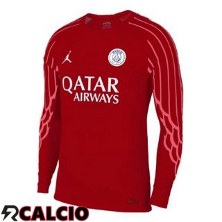 Maglia Paris PSG Portiere Manica Lunga Rosso 2024/2025  Maglia Paris PSG Portiere Manica Lunga Rosso 2024/2025