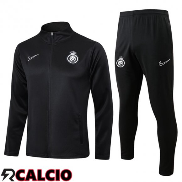 Insieme Tuta Calcio - Giacca Al-Nassr FC Nero 2024/2025  Insieme Tuta Calcio - Giacca Al-Nassr FC Nero 2024/2025