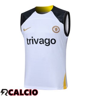 Canotta Allenamento FC Chelsea Bianco 2024/2025  Canotta Allenamento FC Chelsea Bianco 2024/2025