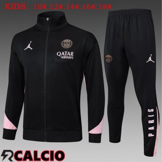 Insieme Tuta Calcio - Giacca Jordan Paris PSG Bambino Nero 2025/2026