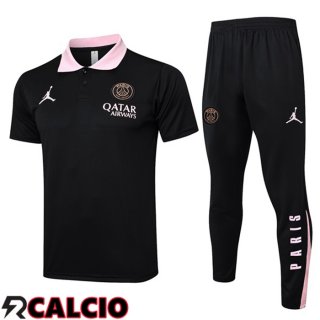 Insieme Polo Jordan Paris PSG + Pantaloni Nero 2025/2026  Insieme Polo Jordan Paris PSG + Pantaloni Nero 2025/2026