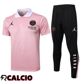 Insieme Polo Jordan Paris PSG + Pantaloni Rosa 2025/2026  Insieme Polo Jordan Paris PSG + Pantaloni Rosa 2025/2026