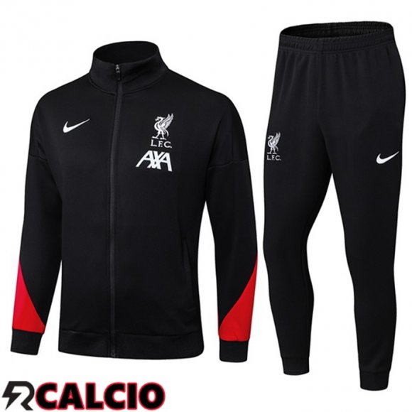 Insieme Tuta Calcio - Giacca FC Liverpool Nero 2025/2026