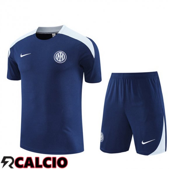 Insieme T Shirt Allenamento Inter Milan + Pantaloncini Blu Reale 2025/2026
