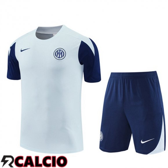 Insieme T Shirt Allenamento Inter Milan + Pantaloncini Blu 2025/2026