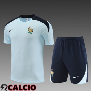 Maglia Allenamento + Pantaloncini Francia Bambino Azzurro 2023/2024