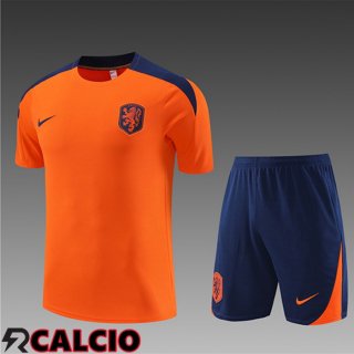 Maglia Allenamento + Pantaloncini Paesi Bassi Bambino Arancia 2023/2024