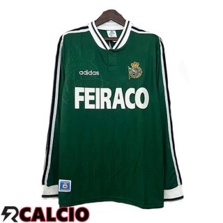 Seconda Maglia Sportivo de La Coruna Retro Manica Lunga Verde 1999-2000