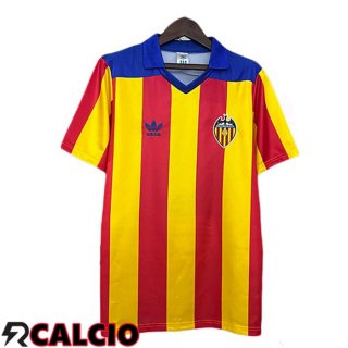Prima Maglia Valencia CF Retro Rosso Giallo 1980-1982  Prima Maglia Valencia CF Retro Rosso Giallo 1980-1982