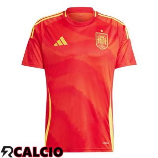 Maglia Spagna Prima Rosso UEFA Euro 2024
