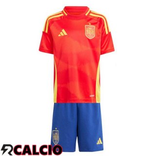 Maglia Spagna Bambino Prima Rosso UEFA Euro 2024