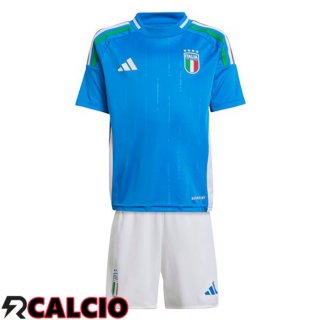 Maglia Italia Bambino Prima Blu UEFA Euro 2024  Maglia Italia Bambino Prima Blu UEFA Euro 2024