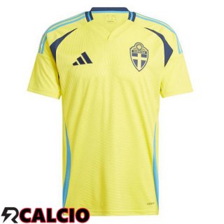 Maglia Svezia Prima Giallo UEFA Euro 2024