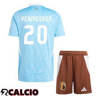 Maglia Belgio (VERMEEREN 20) Bambino Seconda Blu UEFA Euro 2024