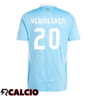 Maglia Belgio (VERMEEREN 20) Seconda Blu UEFA Euro 2024