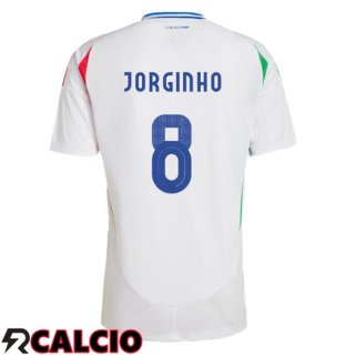 Maglia Italia (JORGINHO 8) Seconda Bianco UEFA Euro 2024