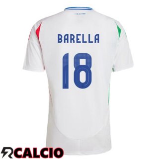 Maglia Italia (BARELLA 18) Seconda Bianco UEFA Euro 2024