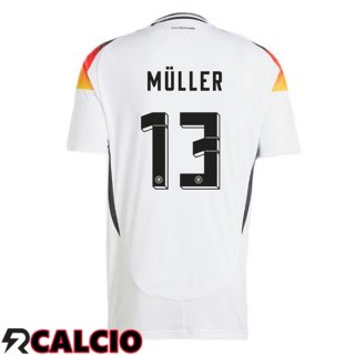 Maglia Germania (MÜLLER 13) Prima Bianco UEFA Euro 2024  Maglia Germania (MÜLLER 13) Prima Bianco UEFA Euro 2024