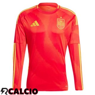 Maglia Spagna Prima Manica Lunga Rosso 2024/2025