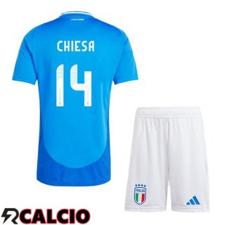 Maglia Italia (CHIESA 14) Bambino Prima Blu 2024/2025