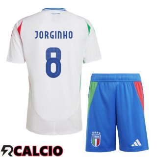 Maglia Italia (JORGINHO 8) Bambino Seconda Bianco 2024/2025