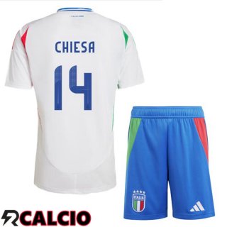Maglia Italia (CHIESA 14) Bambino Seconda Bianco 2024/2025