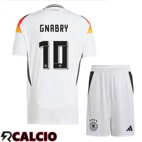 Maglia Germania (GNABRY 10) Bambino Prima Bianco 2024/2025