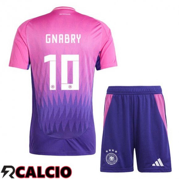 Maglia Germania (GNABRY 10) Bambino Seconda Rosa Viola 2024/2025