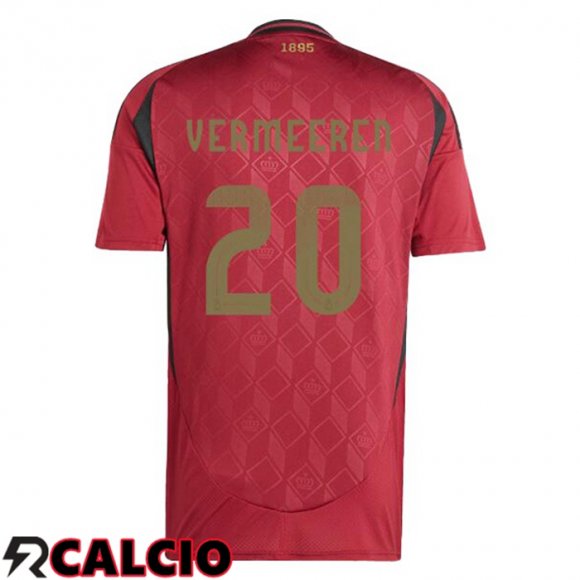 Maglia Belgio (VERMEEREN 20) Prima Rosso 2024/2025  Maglia Belgio (VERMEEREN 20) Prima Rosso 2024/2025