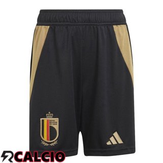 Pantaloncini Calcio Belgio Prima Nero 2024/2025