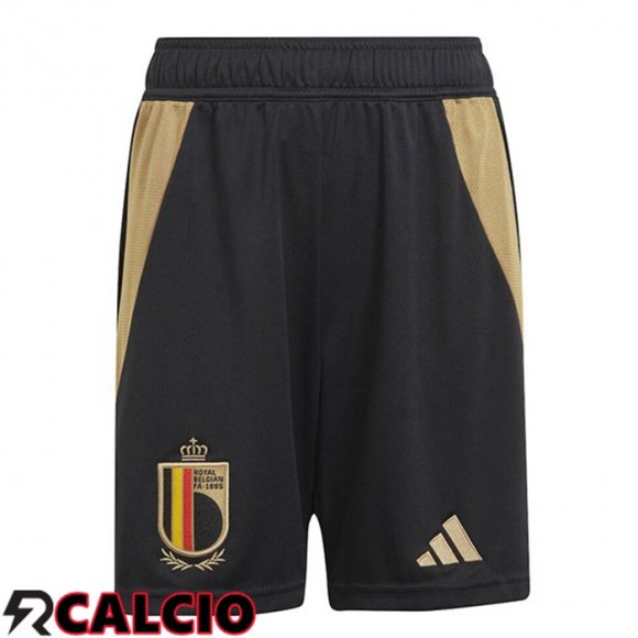Pantaloncini Calcio Belgio Prima Nero 2024/2025  Pantaloncini Calcio Belgio Prima Nero 2024/2025