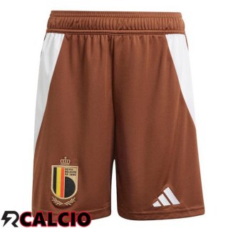 Pantaloncini Calcio Belgio Seconda Marrone 2024/2025