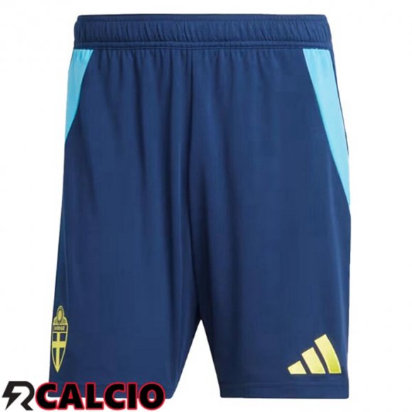 Pantaloncini Calcio Svezia Prima Blu 2024/2025