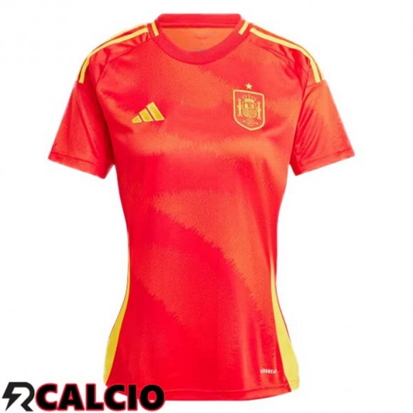 Maglia Spagna Donna Prima Rosso 2024/2025  Maglia Spagna Donna Prima Rosso 2024/2025