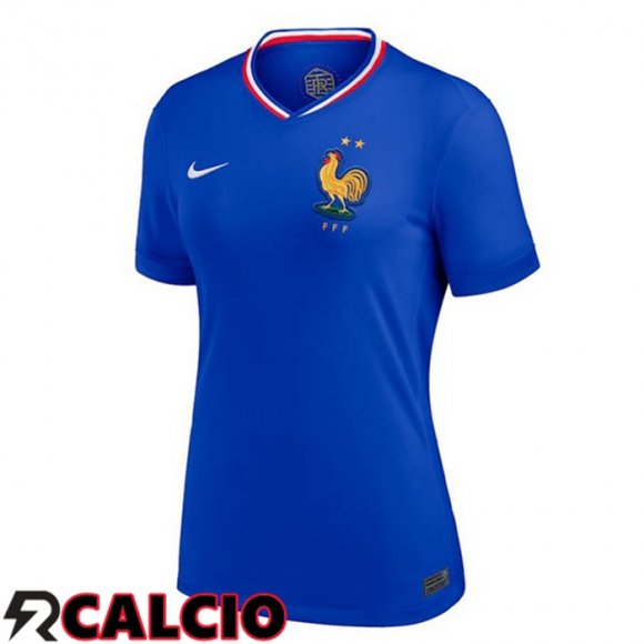 Maglie Calcio Francia Donna Prima Blu UEFA Euro 2024